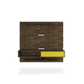 Manhattan Comfort Astor 70.86 Floating Entertainment Center, Rustic Brown and Yellow 223BMC94